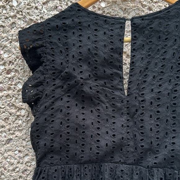 Mustard Seed Sweet Caroline Black Eyelet Romper - Picture 5 of 7